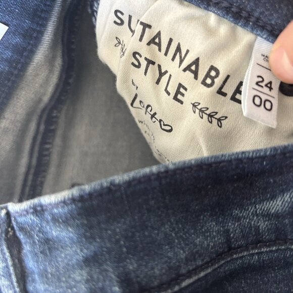 LOFT Made & Loved Skinny Jeans Red Velvet Women Sz 24/00 Office Holiday Preppy - Picture 6 of 16